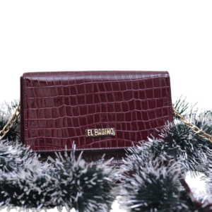Croco Patent Leatherette Handbag